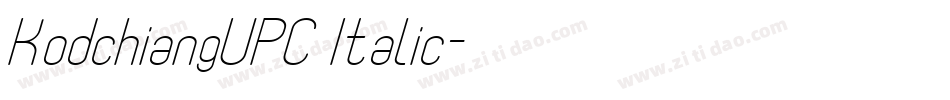 KodchiangUPC Italic字体转换